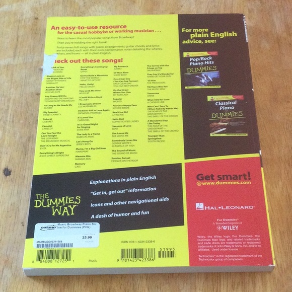 Broadway Piano Songs For Dummies - Picture 2 of 8